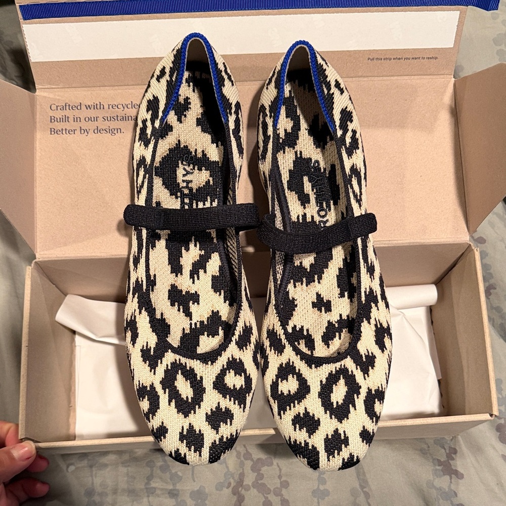 Rothy’s Square Mary Jane flats in Sandy Cat NEW IN BOX
